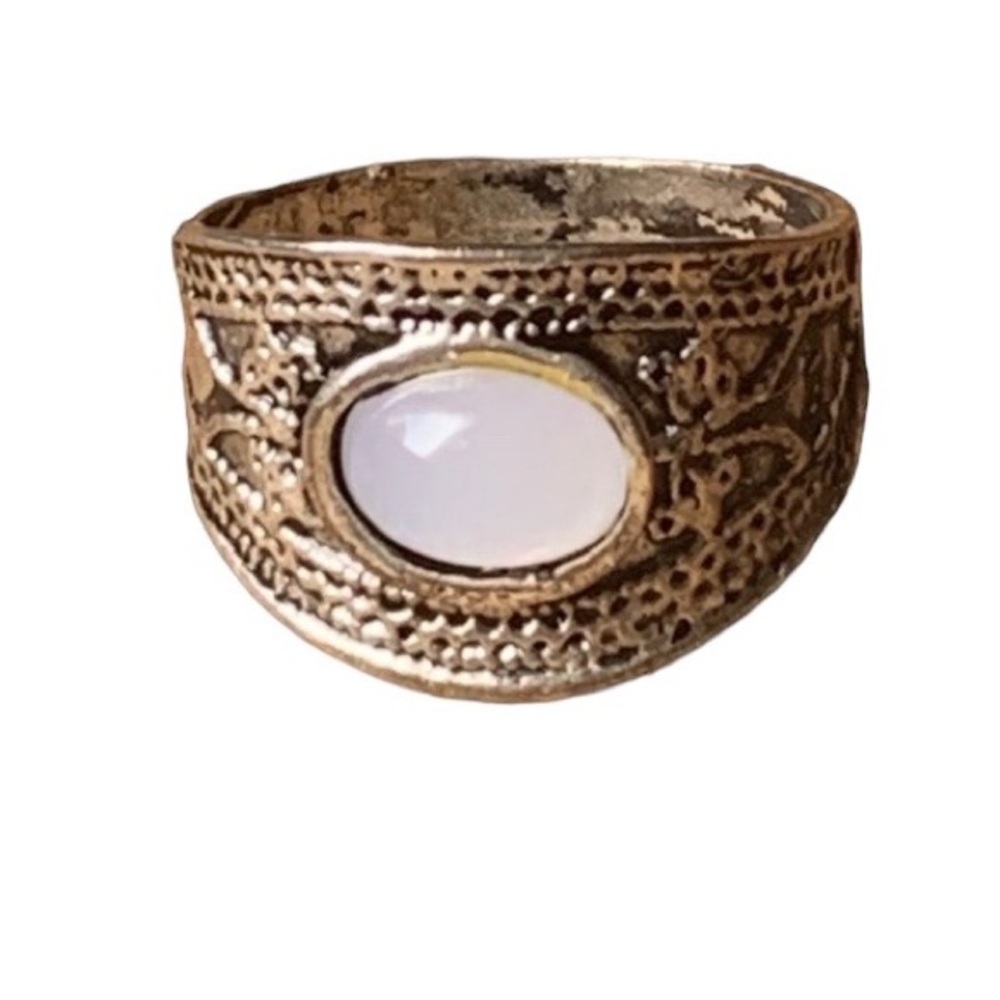 Opalite Costume Jewelry Faux Moonstone Bohemian Boho Ring Women’s Jewelry